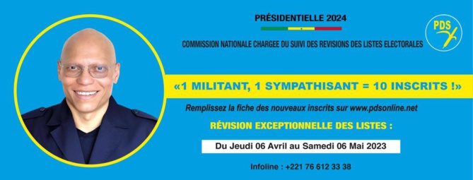 Présidentielle de février 2024 / Slogan du candidat Karim Wade : « 1 militant, 1 sympathisant = 10 inscrits ! »